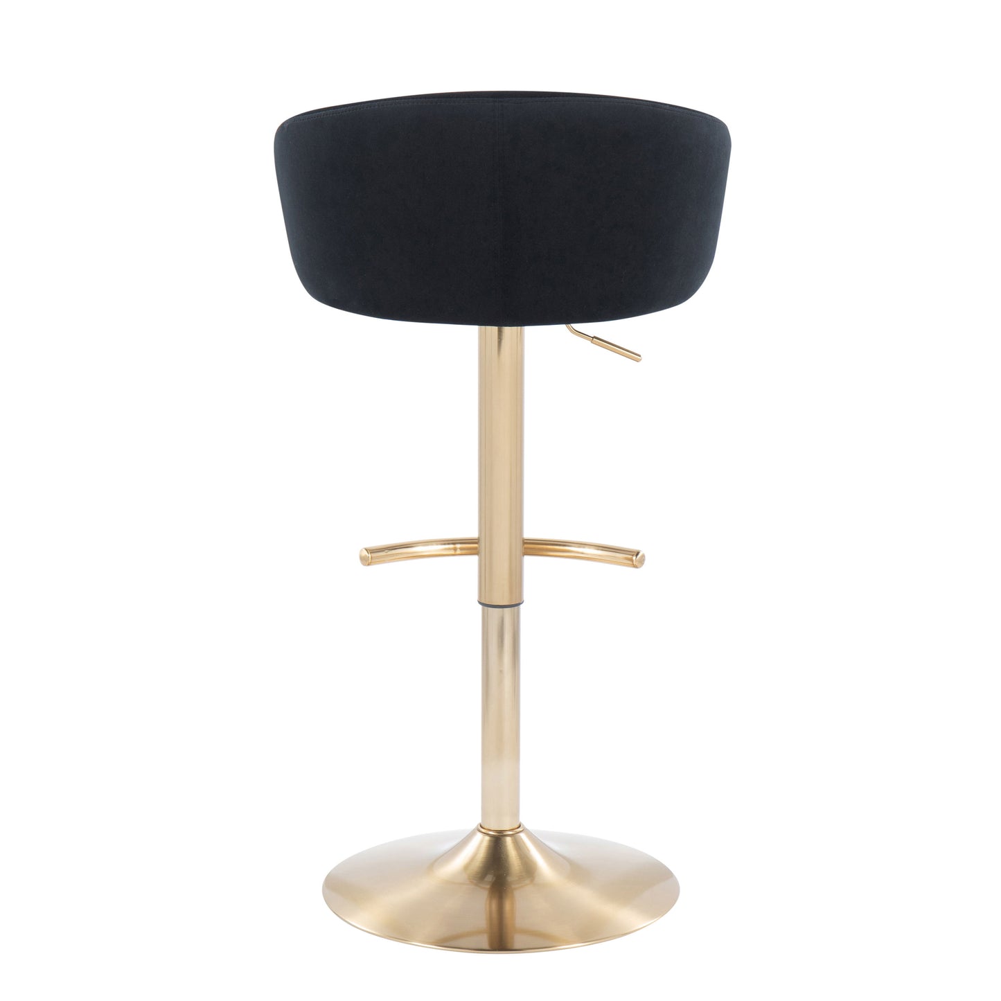 Claire - Contemporary / Glam Adjustable Bar Stool (Set of 2) - Gold / Black