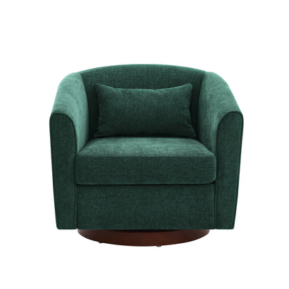 Swivel Accent Chair For Living Room, Sofa Chairs With Base Side, Comfy Swivel Accent Chair With Wide Upholstered, For Living Room - Green