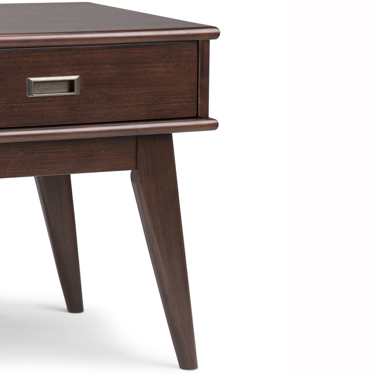 Draper - Mid Century End Table - Medium Auburn Brown