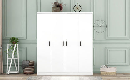 4 Door Wardrobe With 1 Drawer - White
