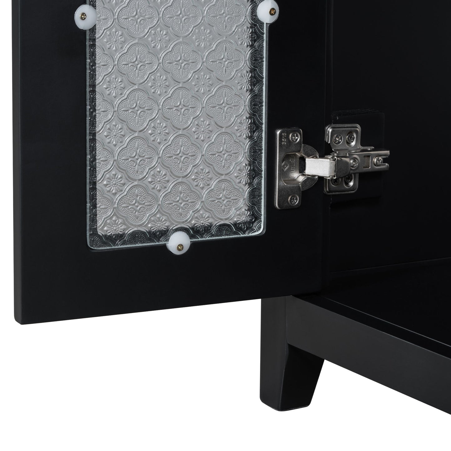 Bathroom Vanity With Two Soft Close Doors, Adjustable Shelves And Three Drawers - Black