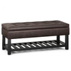 Cosmopolitan - Storage Ottoman Bench With Open Bottom - Distressed Brown