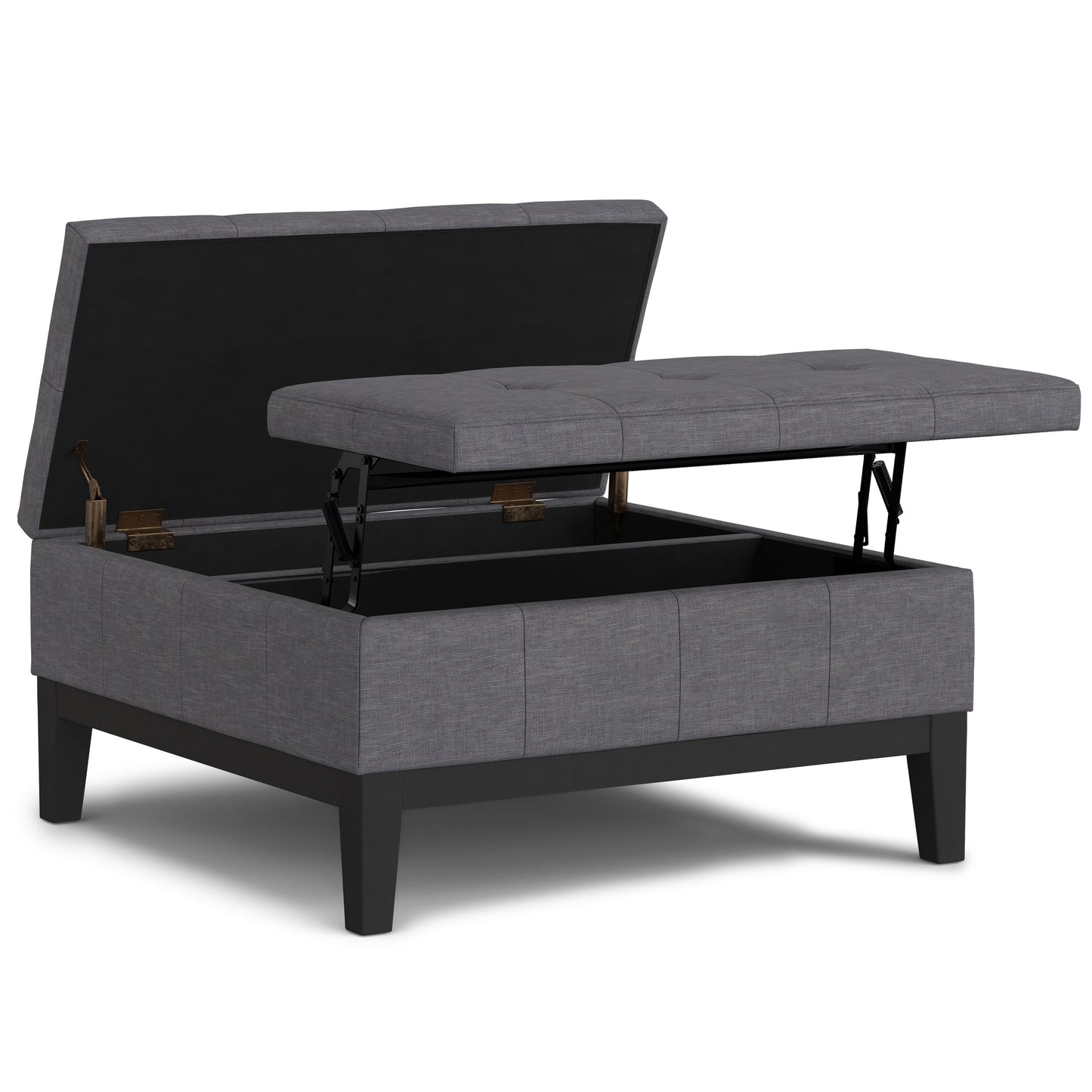 Dover - Lift Top Coffee Table Storage Ottoman - Gray