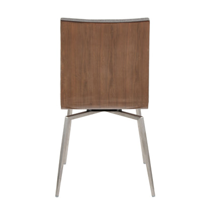 Mason - Contemporary Dining / Chair With Swivel (Set of 2) - Walnut / Gray