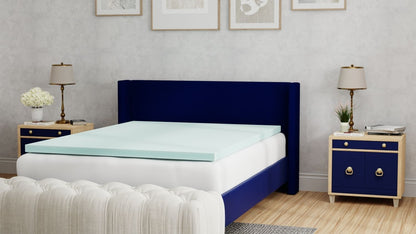 3" Twin Long Gel Plush Memory Foam Cooling Mattress Topper - Multicolor