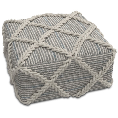 Cowan - Square Pouf - Gray / Natural