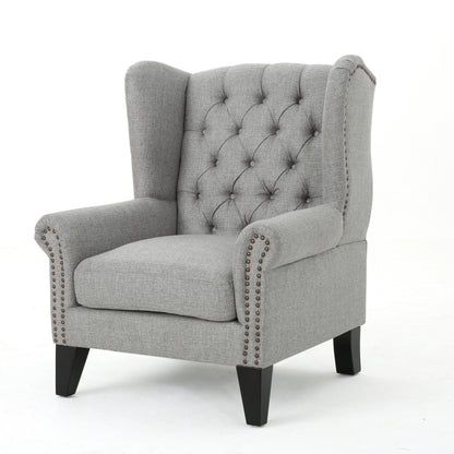 Upholstered Accent Chair, Mid Century Modern Arm Chair, Reading Chair For Living Room, Bedroom - Gray