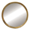 Transitional Decor Style Mango Wood Wall Mirror Wall Decor With Frame Of Solid Mango Wood For Bathroom, Entryway Console Lean Against Wall - Natural