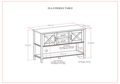 Ela - Console Table - Smoky Brown