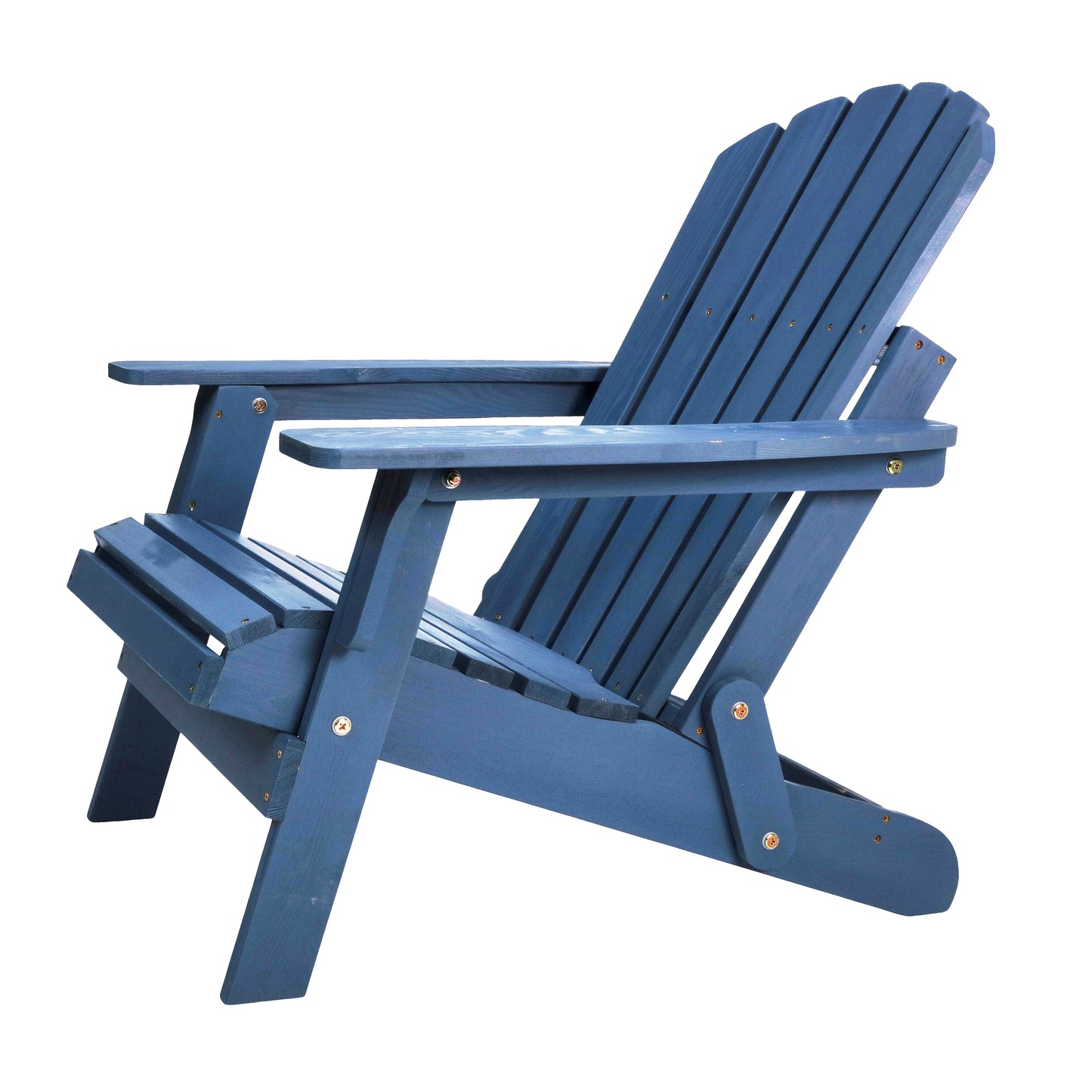 Oversize Outdoor Folding Adirondack Chair, Patio Chair For Garden Backyard Porch Pool Deck Firepit - Blue