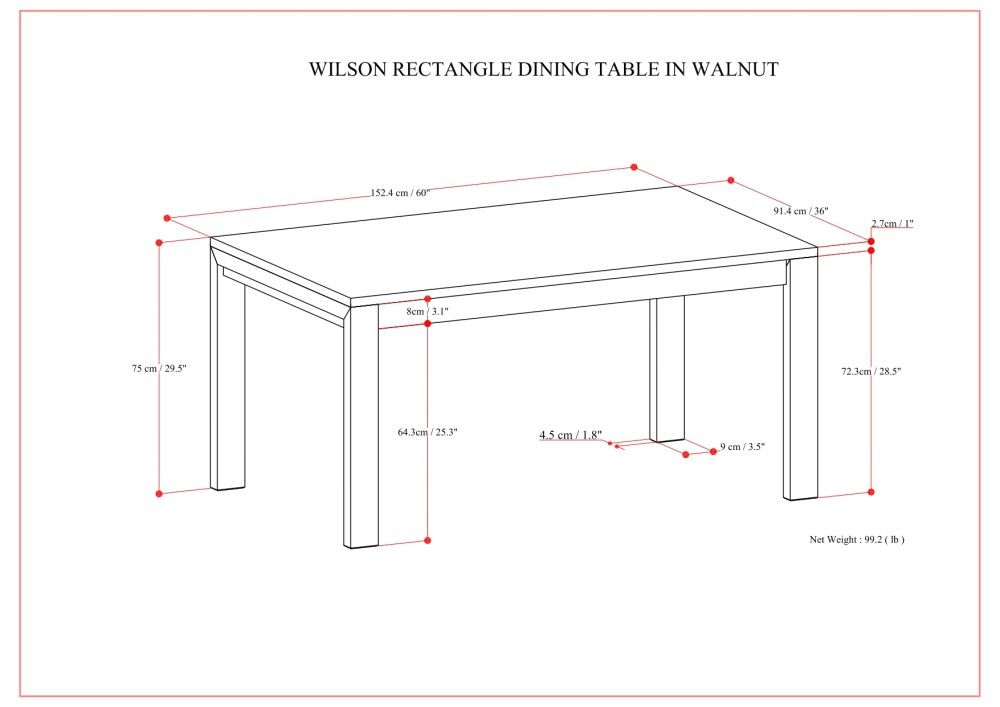 Wilson - Dining Table - Walnut Veneer