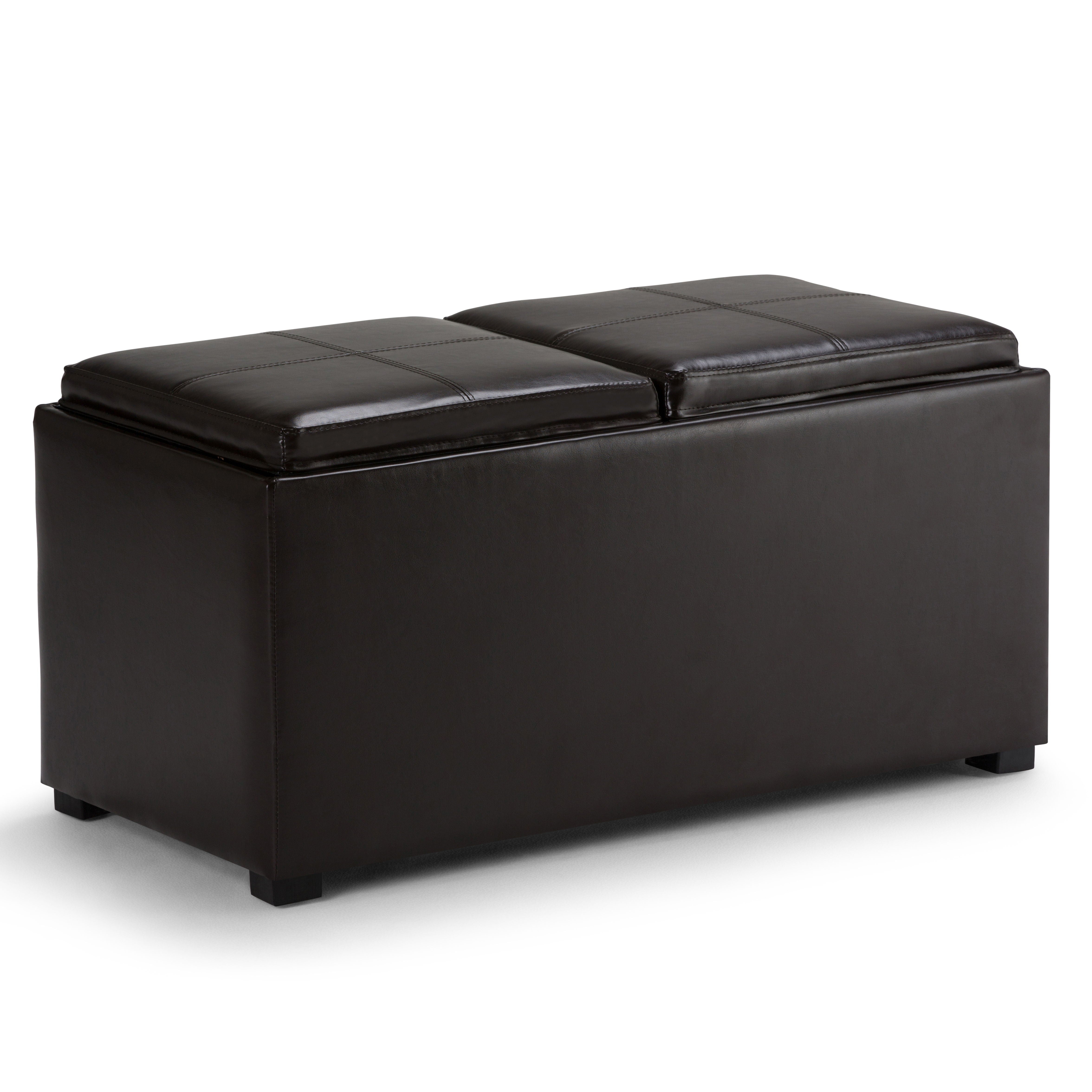 Avalon - 5 Piece Storage Ottoman - Tanners Brown