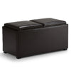 Avalon - 5 Piece Storage Ottoman - Tanners Brown
