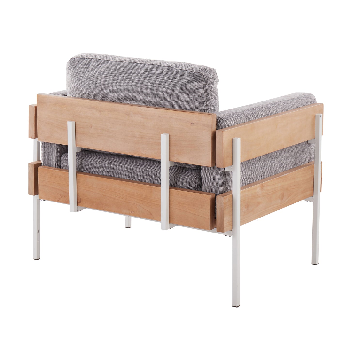 Kari - Farmhouse Chair - White / Natural / Light Gray