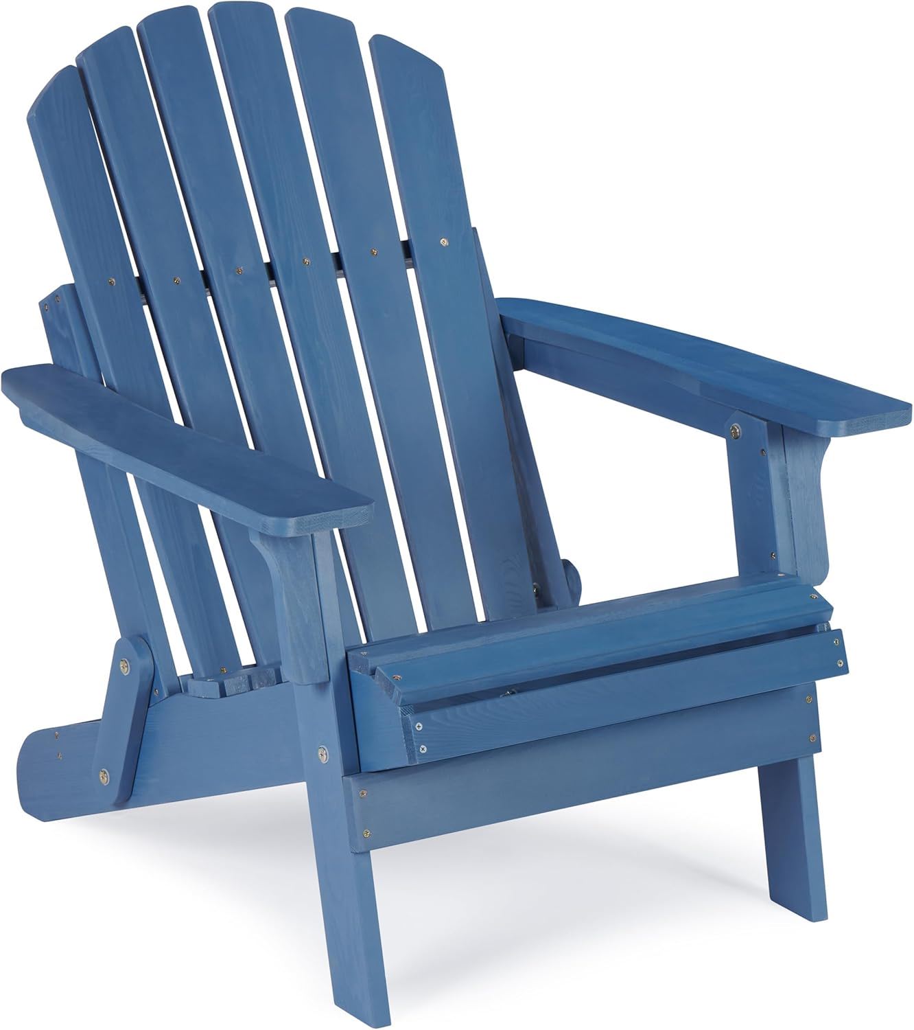 Oversize Outdoor Folding Adirondack Chair, Patio Chair For Garden Backyard Porch Pool Deck Firepit - Blue