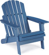 Oversize Outdoor Folding Adirondack Chair, Patio Chair For Garden Backyard Porch Pool Deck Firepit - Blue