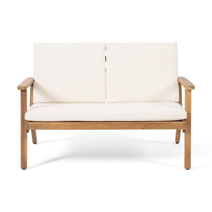 Avacyn - Outdoor 4 Seater Chat Set With Cushions - Natural / Cream