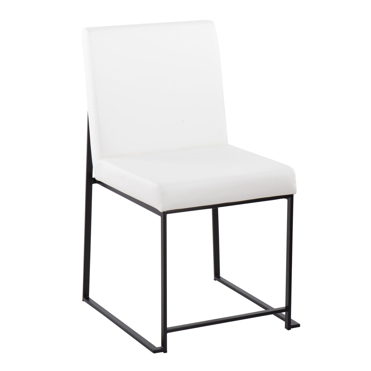 Fuji - Contemporary, High Back Dining Chair (Set of 2) - Black / White