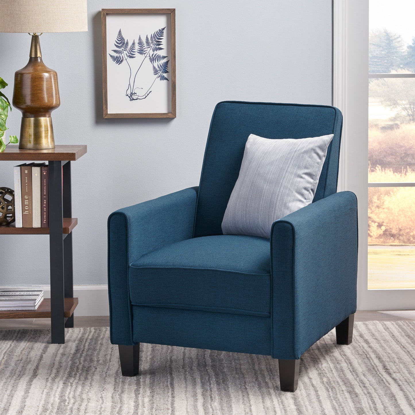 Push Back Chair For Elegant Home - Navy Blue