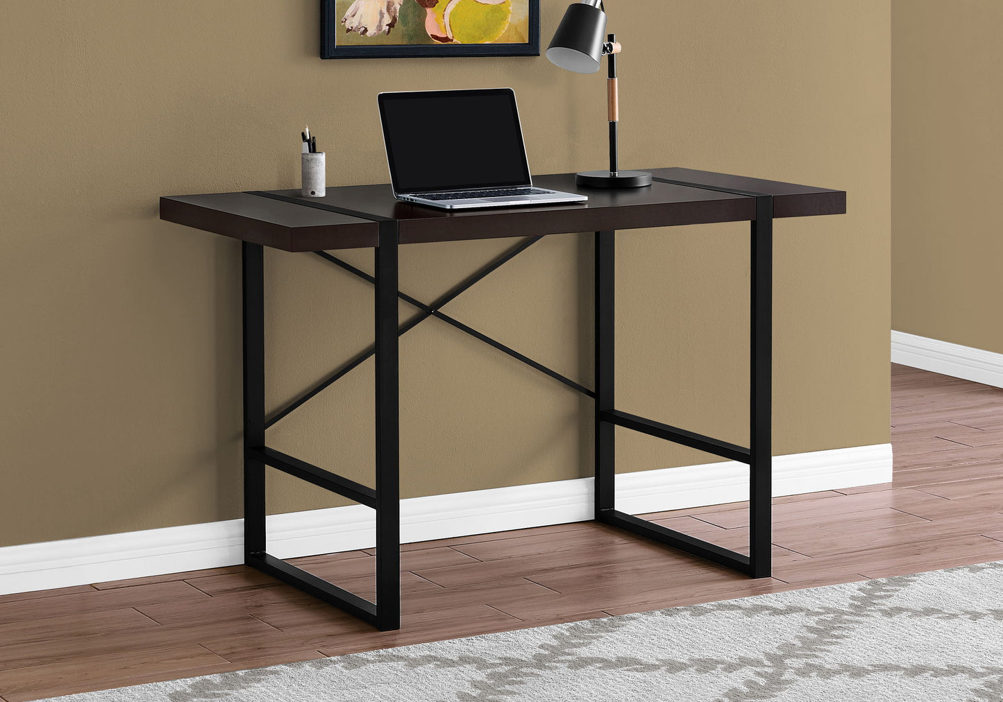Computer Desk For Home Office, Laptop, Versatile Placement - Espresso