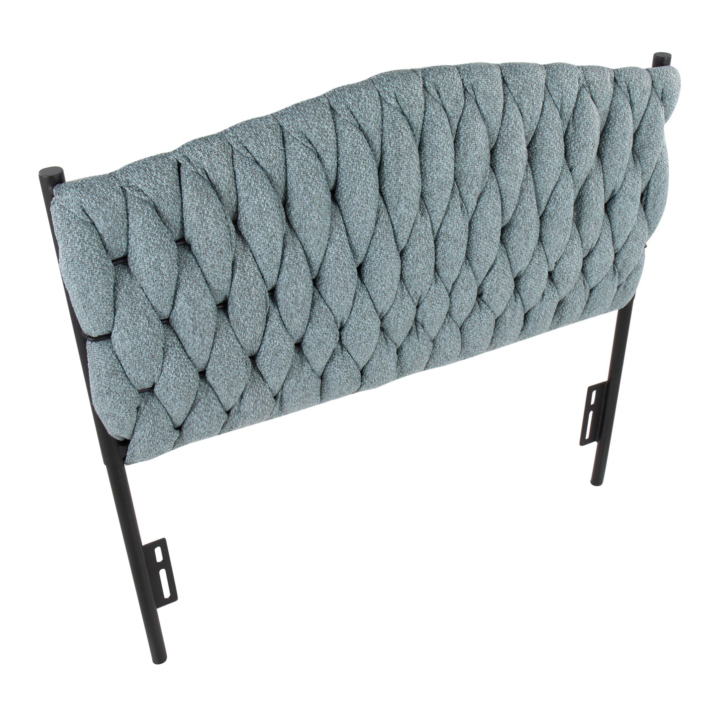 Braided Matisse - Twin Size Headboard - Black / Blue