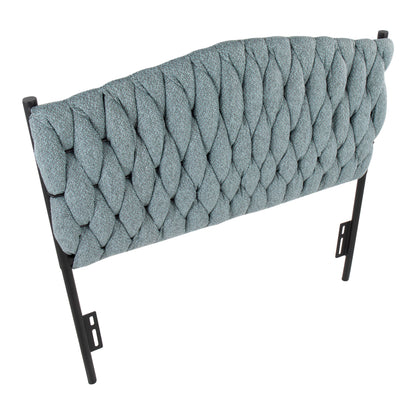 Braided Matisse - Twin Size Headboard - Black / Blue