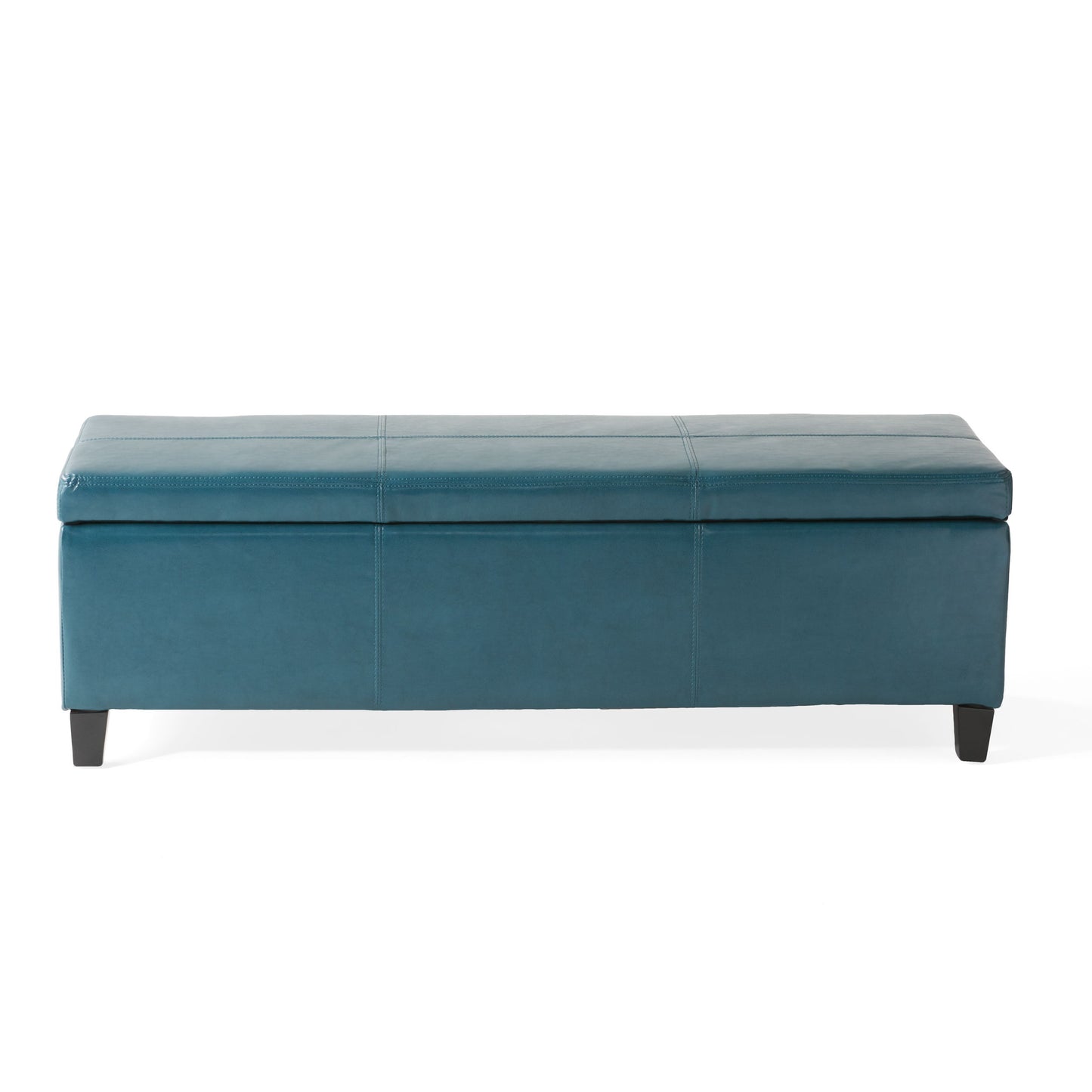 Glouster - Contemporary Storage Ottoman With Upholstered - Teal