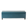 Glouster - Contemporary Storage Ottoman With Upholstered - Teal