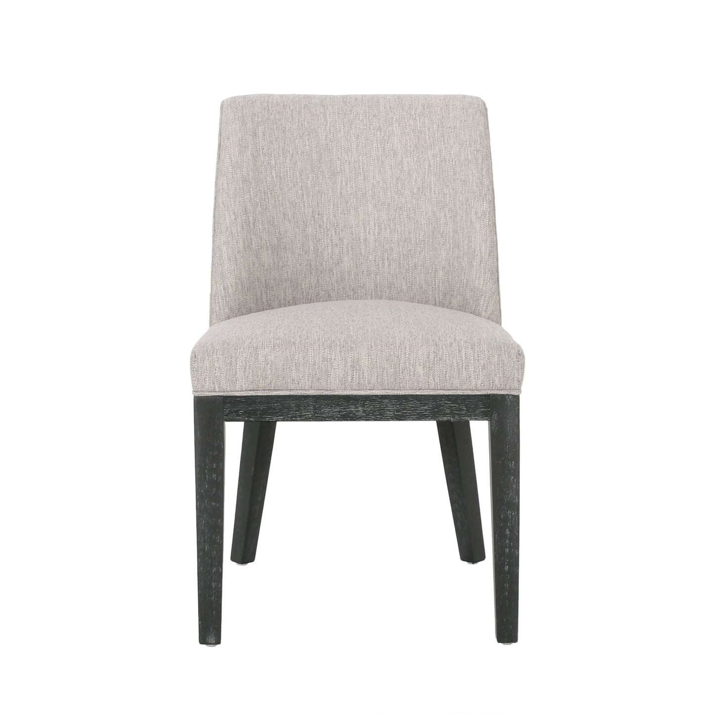 Modern Dining Chair With Durable Fabric Upholstery And Sturdy Wooden Frame (Set of 2) - Light Gray