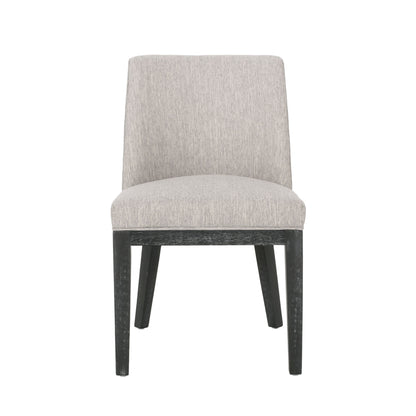 Modern Dining Chair With Durable Fabric Upholstery And Sturdy Wooden Frame (Set of 2) - Light Gray