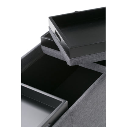 Avalon - Storage Ottoman - Slate Gray