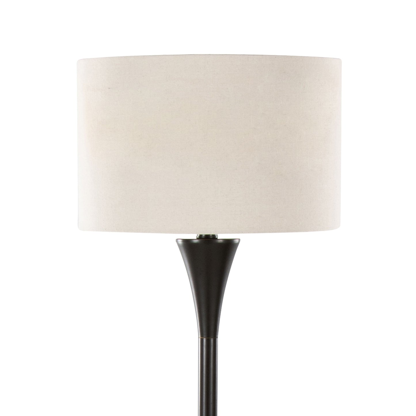 Lenuxe - Contemporary Floor Lamp - Oil Rubbed Bronze / Natural