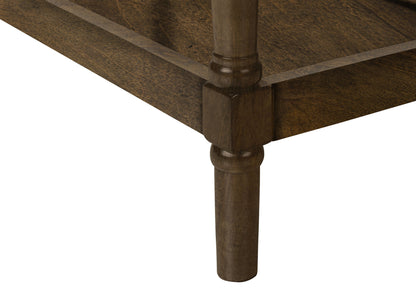 Accent End Table, 2 Tier, Storage Drawer, Traditional - Espresso