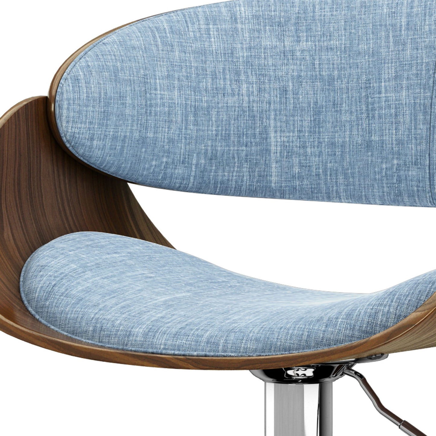 Amery - Adjustable Swivel Bar Stool - Denim Blue