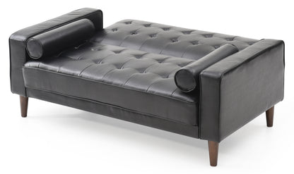 Loveseat Elegant With Versatile Bed Feature - Black