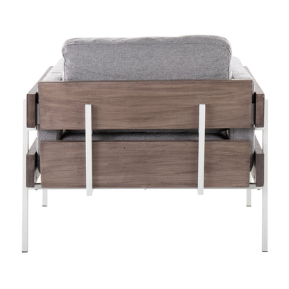 Kari - Farmhouse Chair - White / Gray / Light Gray