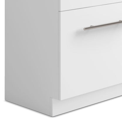 Metro - Laundry Cabinet & Faucet And Stainless Steel Sink - White