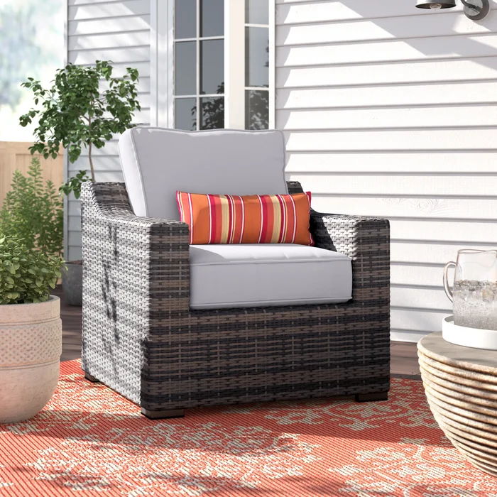 Patio Chair With Cushion - Espresso