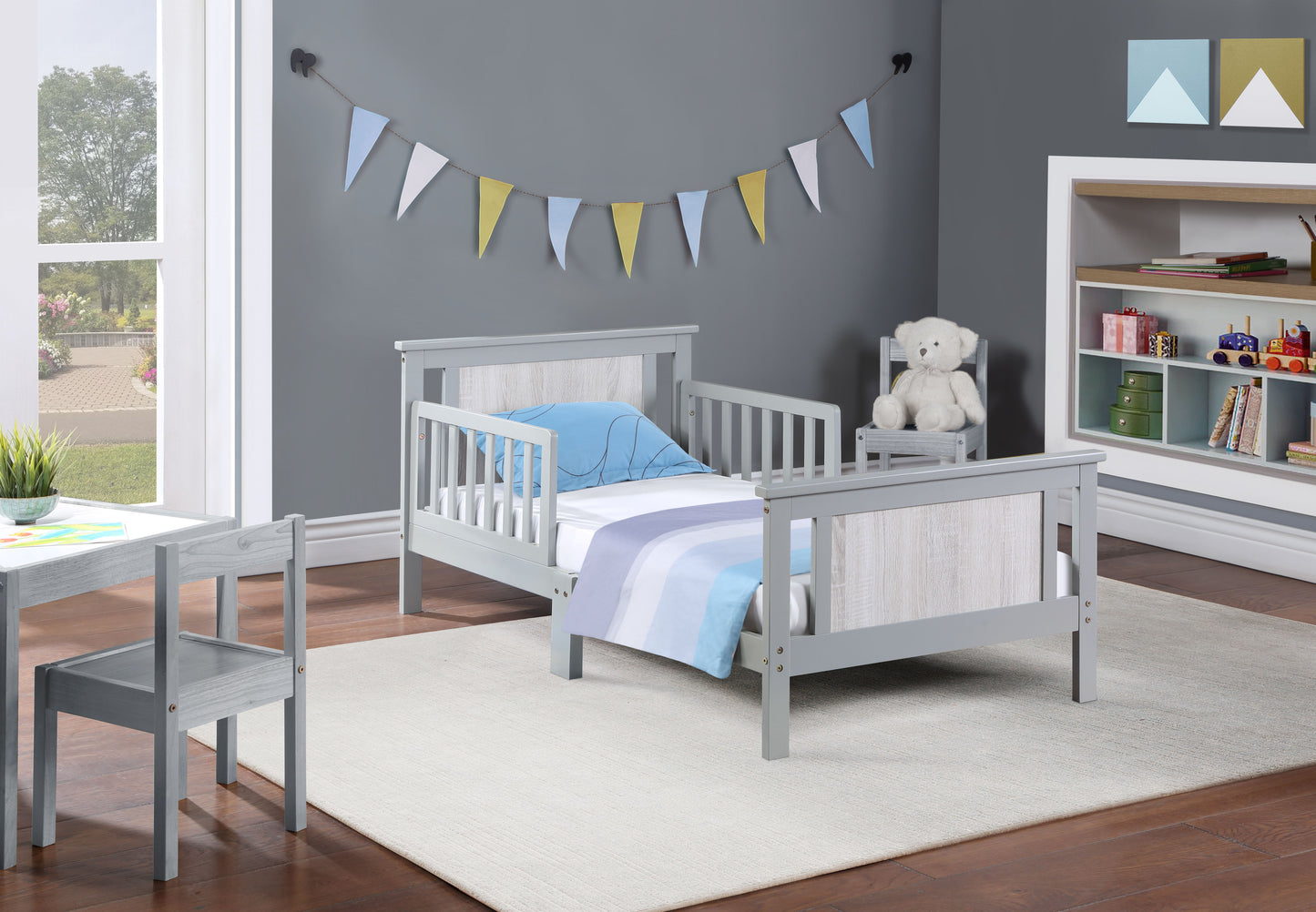 Connelly - Reversible Panel Toddler Bed - Rockport Gray