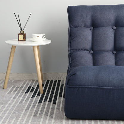 Single Sofa Reclining Japanese Chair Lazy Sofa Tatami Balcony Adjustable Chair - Navy