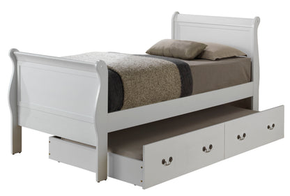 Twin Storage Bed With Style Elegant - White