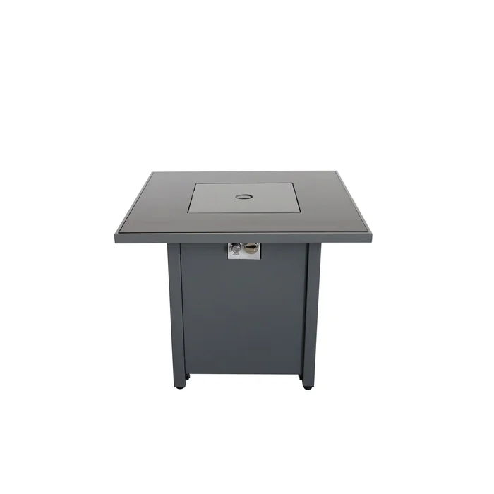 Powder Coated Fire Pit With Surface - Gray