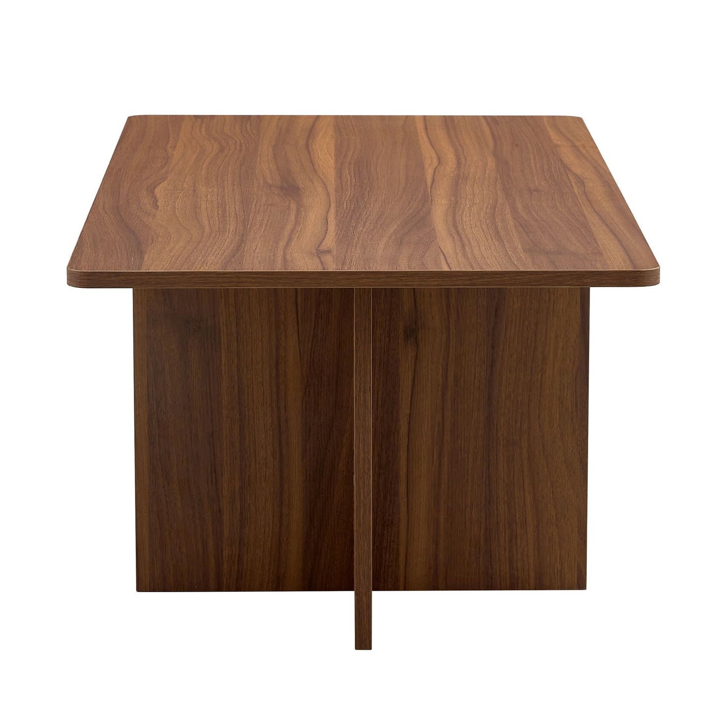 Modern Triangular Support Tea Table, Lightweight And Stable, Perfectly Integrating Nature And Industry - Walnut