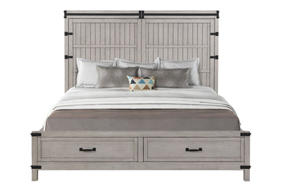Alexandria - Queen Storage Bed - Mountain Mist