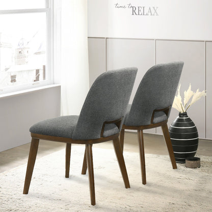 Blake - Dining Chair (Set of 2) - Brown / Dark Gray