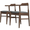 Leon - Mid-Century Modern Dining Chair (Set of 2) - Brown / Light Gray