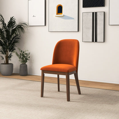 Kaitlyn - Dining Chair (Set of 2) - Brown / Burnt Orange