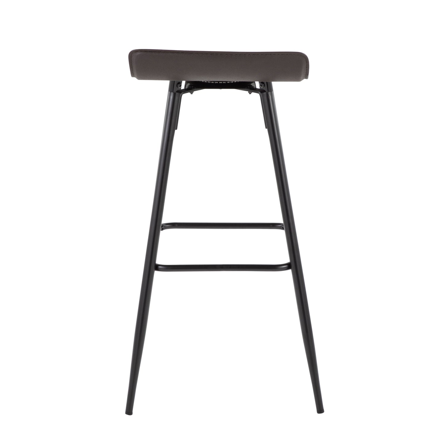 Ale - Contemporary Fixed Height Bar Stool (Set of 2) - Black / Espresso