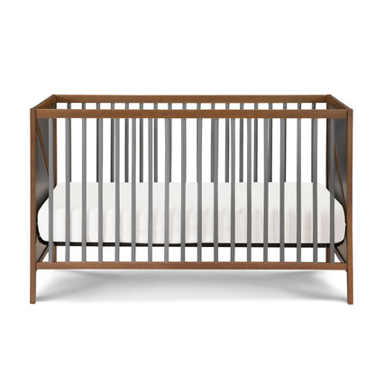 Pixie Zen - 3 In 1 Crib - Walnut, Charcoal