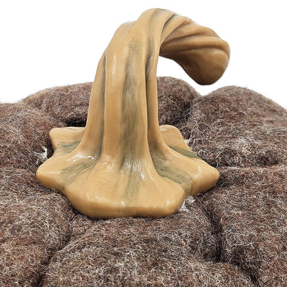 Pumpkin Ornament Decor For Holiday Harvest Festival Fall Festival & Thanksgiving (Set of 3) - Brown